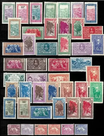 French Madagascar year 1900 - 1940 MH / Used collection