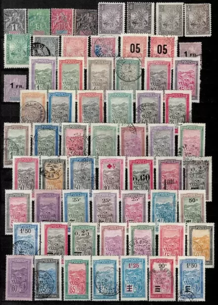 French Madagascar year 1900 - 1940 MH / Used collection