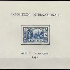 French Mauritania year 1937 stamp Colonial Arts Exhibition