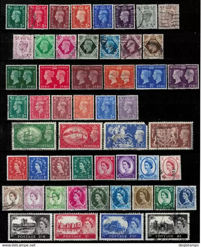 Great Britain stamps year 1887 - 1960 Used