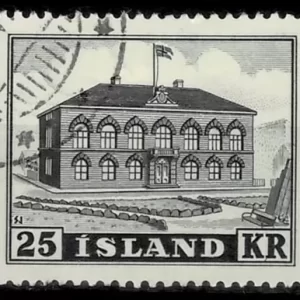 Iceland stamp year 1952 The Building of the Althing