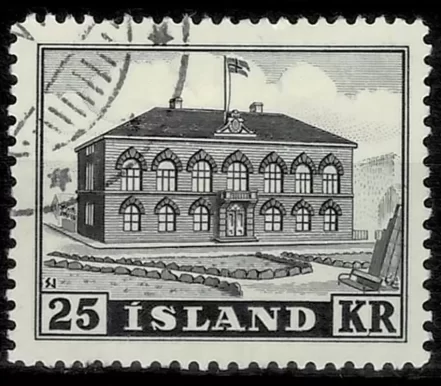 Iceland stamp year 1952 The Building of the Althing