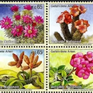 United Nations Vienna stamps year 2010 Flowers Endangered Plants