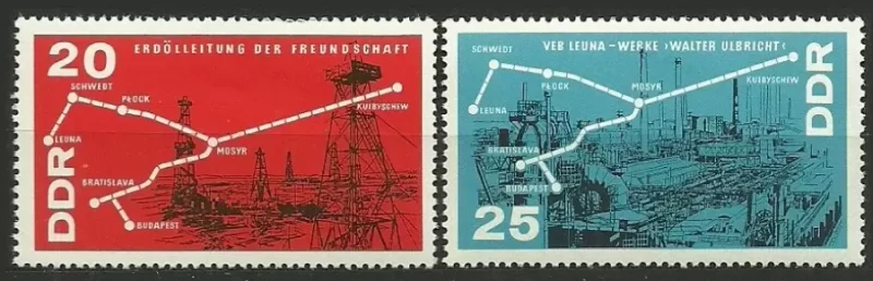 DDR Germany Stamps year 1966 Chemistry Industry stamps set