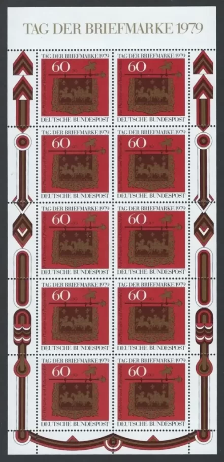 Germany year 1979 Stamp Day MNH stamps block