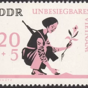 DDR Germany year 1966 Charity stamp for Vietnam