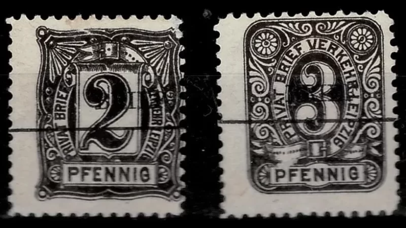 Germany local private post LEIPZIG year 1886 Used stamps