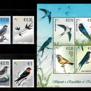 Kosovo year 2010 Animals Fauna Birds stamp set