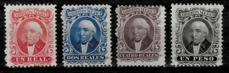 Mexico 1864 Miquel Hidalgo full set MNH stamps