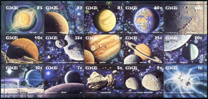 Ciskei year 1991 Solar System Planets Space postage stamps