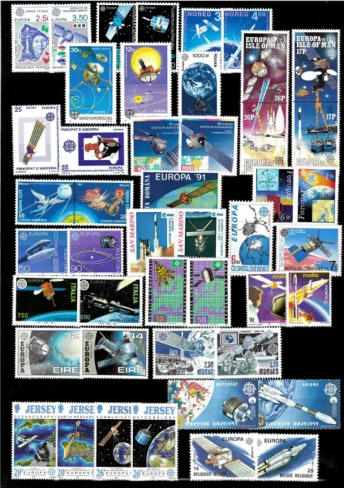 Europa Cept year 1991 Space exploration - Mint never hinged stamps collection