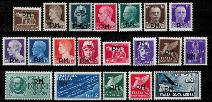 Italy year 1942 - Complete Military Post postage stamps set