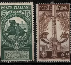 Italy year 19111912 postage stamps Unused MH lot