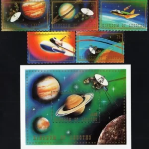 Lesotho year 1981 - Voyager and Columbia Space Expeditions postage stamps