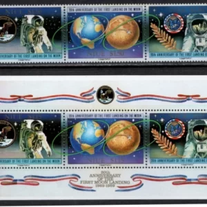 Niue postage stamps set year 1989 Space Apollo Moon Landing