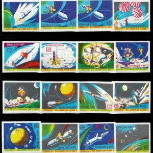 Republic of Haiti year 1970 - Postage stamps set Apollo 12 MNH