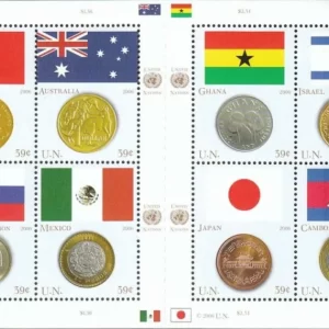 United Nations - New York stamps 2006 Flags and Coins