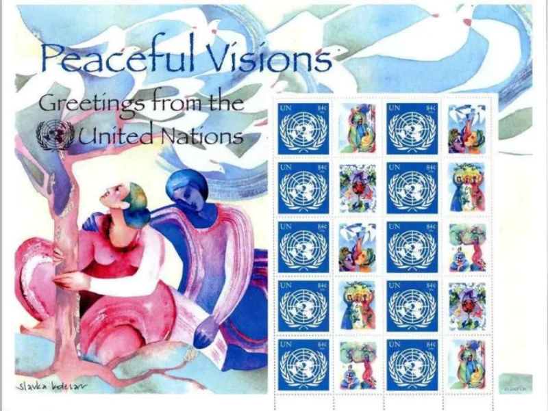 United Nations New York year 2007 - Peaceful Visions Greetings Stamps S/S