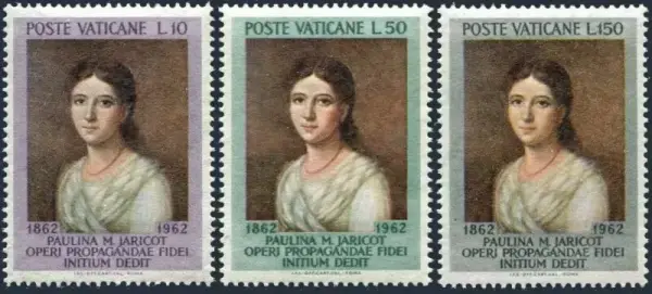 Vatican City year 1962 Art - Paulina Jericot stamps set