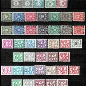 Belgium 1910 1960 Numeral Postage due - Porto stamps lot