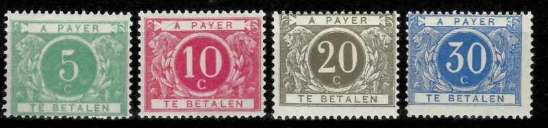 Belgium 1895 Numeral Postage due - Porto stamps