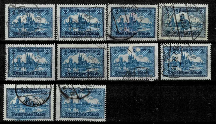 Germany year 1924 2 Mark Landscapes - Architecture postage stamps