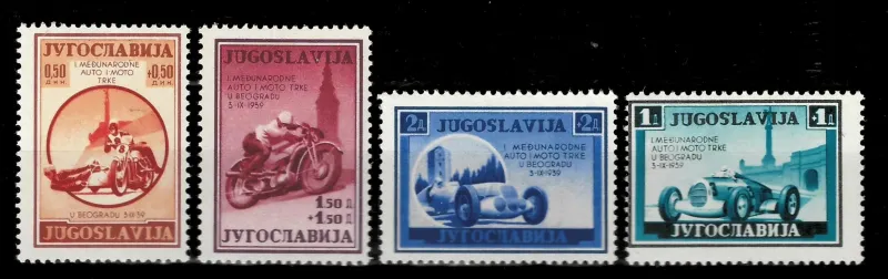 Yugoslavia Kingdom year 1939 Automobile Motorcycle Races - Belgrade stamps