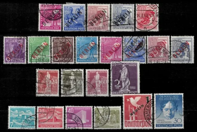 Germany Berlin year 1948 - 1952 postage stamps Used