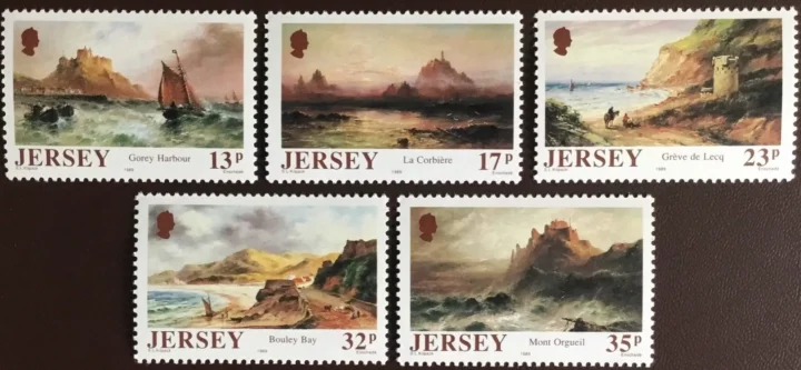 Jersey stamps year 1989 Art - Paintings of Sarah Louisa Kilpack