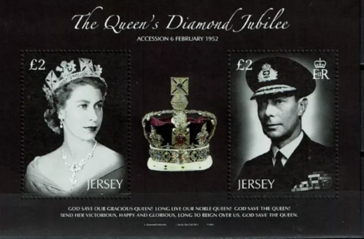 Jersey year 2012 The Queen's Diamond Jubilee - Accession stamps