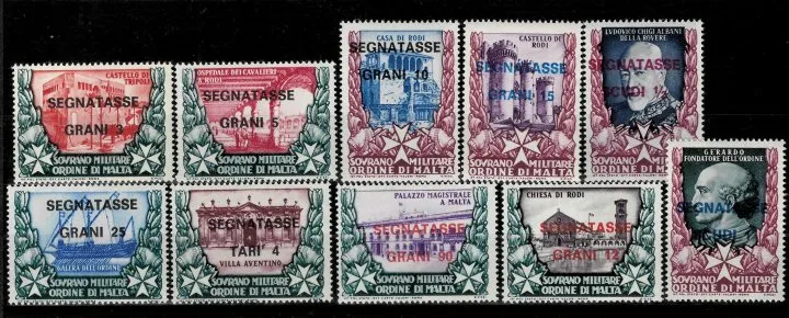 Malta year 1975 Knights of Malta postage stamps set