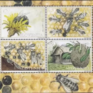 Slovenia postage stamps year 2001 Animals / insects bees