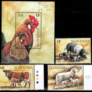 Slovenia year 2003 Farm animals postage stamps set