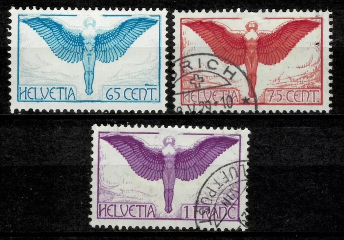 Switzerland stamps year 1924 Airmail Used set