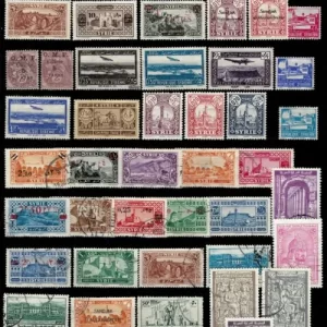 Syria year 1900 - 1950 postage stamps collection