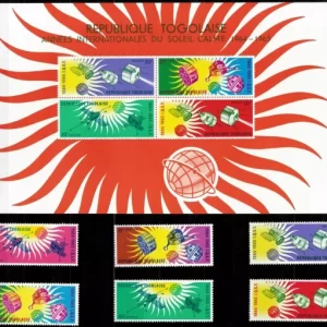 Togo postage stamps 1964 Year of the Quiet Sun set