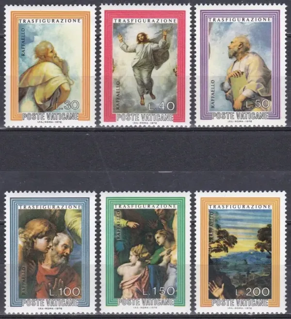 Vatican City year 1976 Art - Raphael postage stamps set