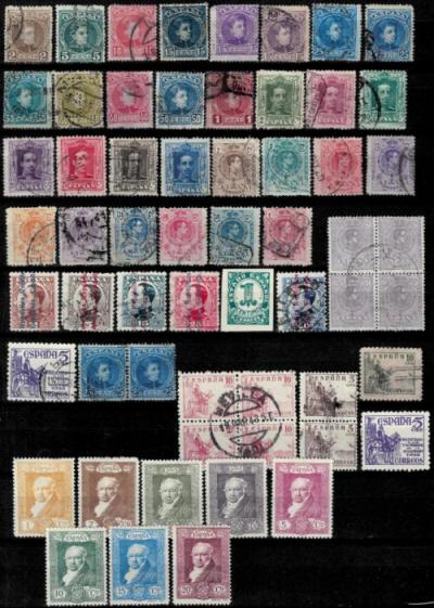 Spain postage stamps year 1900 - 1930 King Alfonso XIII