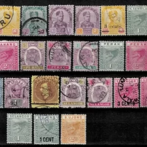 British Malaysia - Malaya states postage stamps year 1900 - 1940