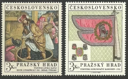 Czechoslovakia stamps year 1969 Prague Castle / Art / St. Wenceslas