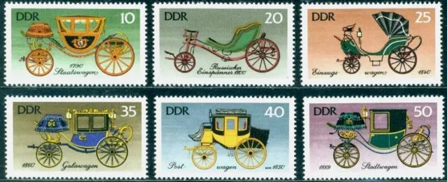 East Germany DDR year 1976 Horse Drawn Carriages postage stamps