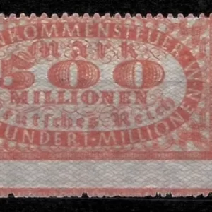 German Weimar republic stamp year 1920 - 500 million Mark MNH - revenue