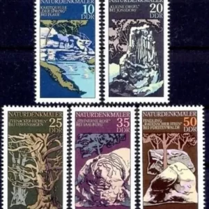 East Germany DDR year 1977 Nature Caves Landscapes postage stamps