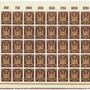 Germany Weimar Republic postage stamps 1923