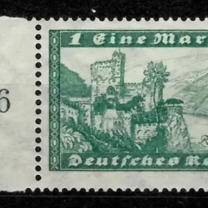 Germany postage stamp year 1924 View Rheinstein Castle 1 Mark issue