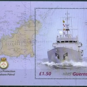 Guernsey postage stamps year 2003 HMS Guernsey fishery protection patrol