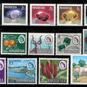 Rhodesia postage stamps year 1966 1978 Local Motives - Minerals