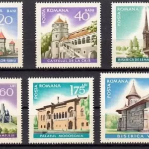 Romania stamps year 1967 Architecture - Year of Tourism set