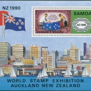 Samoa year 1990 Stamp Exhibition Auckland MS