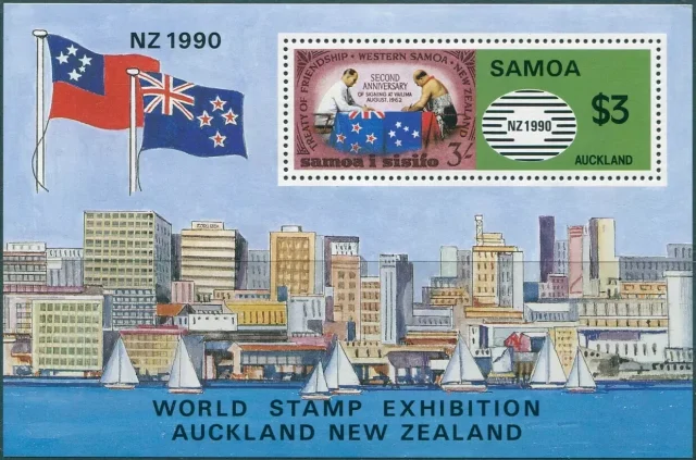 Samoa year 1990 Stamp Exhibition Auckland MS